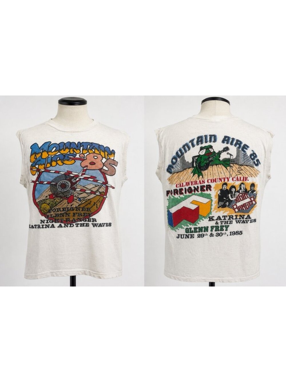 Vintage 1985 Mountain Aire 85 Foreigner Glenn Frey Night Ranger Concert Shirt M